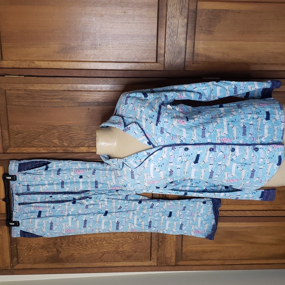 Munki Munki Bamboo Flannel Pajama Set Sz M